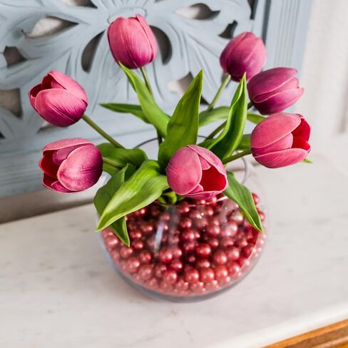 Galashield Black Marbles for Vases | Glass Marbles Bulk Vase Fillers | Glass Beads for Vases, Round Marble 1lb, (approx. 80 pcs) in Saudi Arabia