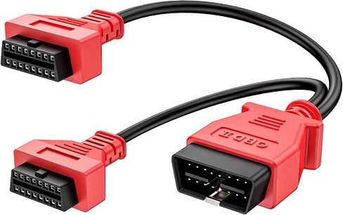 كابل تمديد Autel obdii obd2 16 pin y، 16pin 1x ذكر إلى 2x أنثى محول موصل تمديد، لجميع مركبات obd ii (1ft/30cm) in Kuwait