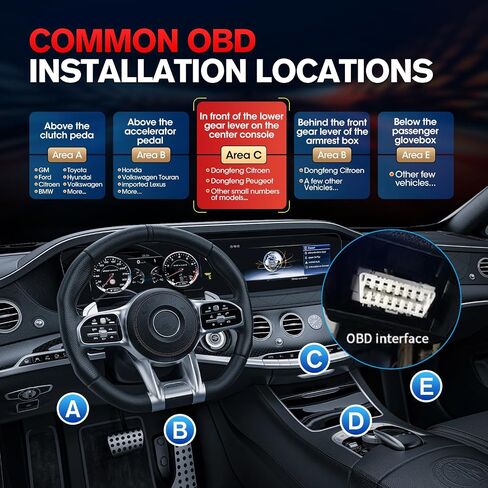 كابل تمديد Autel obdii obd2 16 pin y، 16pin 1x ذكر إلى 2x أنثى محول موصل تمديد، لجميع مركبات obd ii (1ft/30cm) in Kuwait