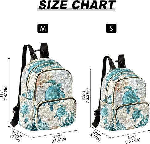 senya Vintage Ocean Sea Turtle Women Backpack Purse Travel Daypack Shoulder Bag in Saudi Arabia