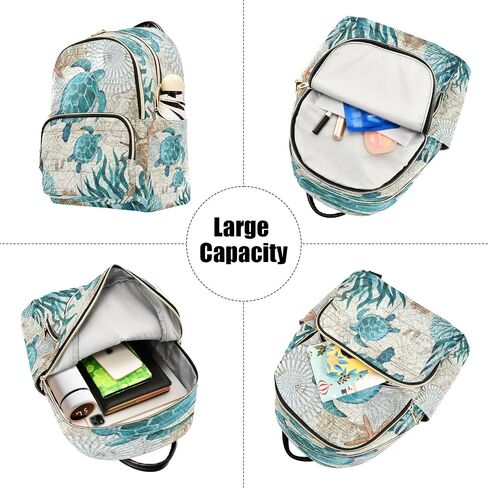 senya Vintage Ocean Sea Turtle Women Backpack Purse Travel Daypack Shoulder Bag in Saudi Arabia