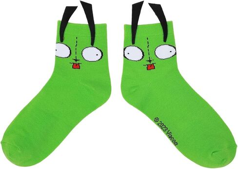 جوارب Bioworld Invader Zim 3D Gir and Zim النسائية للكاحل ربع دائرية in Saudi Arabia