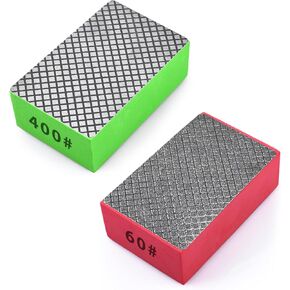 8pcs Diamond Hand Polishing Pads for Ceramic Tile Glass Grinding,Sanding Blocks Polishing 60#,100#,200#,400#
