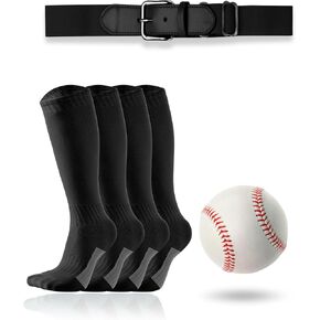 Toddler/Youth Softball Socks, Belt and Baseball Combo Set (2 Pairs of Socks, 1 Belt and 1 Baseball) for Boys Girls in Saudi Arabia