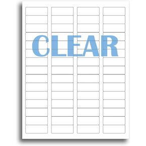 Crystal Clear Return Address Labels for Laser Printers - 2/3" x 1 3/4" - 60 per Sheet - 10 Sheets / 600 Labels
