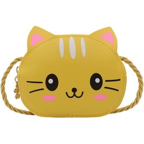 Cute Cat Crossbody Bag Mini Shoulder Purse Coin Pouch Wallet for Kids Little Girls