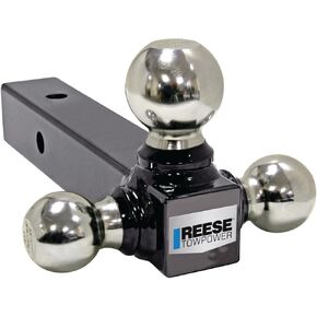 Reese Towpower Reese 7094300 Tri-Ball Trailer Hitch Ball Mount, 16,000 lbs. Capacity, Fits 2 in. Receiver, Black