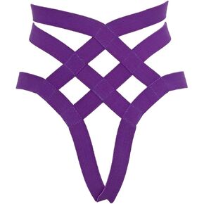 Daisy corsets womens Purple Stretchy Elastic Panty Body Harness