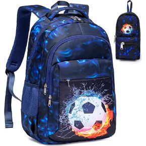 LEDAOU Kids Preschool Backpack Lunch Box Boys Kindergarten BookBag Primary Waterproof School Bag 7 Pockets with Chest Strap (Basketball Black)