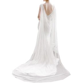 Women's Long Wedding Shawl Cloak Cathedral Veil Evening Shawl Wedding Wraps Bridal Capes