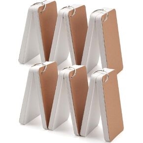 3x5 Blank Index Cards Study Flash cards with Rings, 300PCS Rounded Hole-punched White Cardstock Heavy Weight Note Cards for School Learning Language Studying Game Playing FlashCards or Recipes DIY