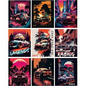 Watercolor Gaming Posters Set of 3 (8x10 Inches), Room Wall Decorations for Bedroom, Video Game Room Decor, Gamer, Boy, Teen Room Wall Art Decor, Gaming Room Accessories (Black Gaming)