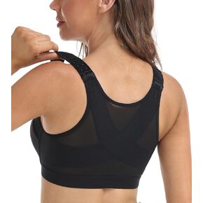 DotVol Women's Comfort Front Closure Back Support Full Coverage Non Padded Wirefree Everyday Bra