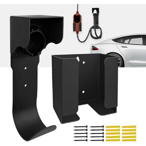 حامل شاحن EV مع قاعدة تثبيت فوهة لموصلات SAE J1772، حامل صندوق شاحن السيارة الكهربائية المثبت على الحائط للاستخدام الخارجي/الداخلي in Kuwait