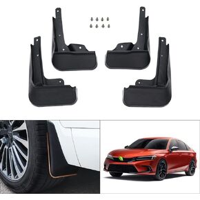 Autorder Mud Flpas Splash Guards for 2022 2023 2024 Honda Civic Accessories Mudflap Fender Flares Front and Rear Mud Guard Set 4PCS (Not Fit for Hatchback)