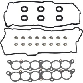 ZONFANT Engine Valve Cover Gasket Set with 6 Pcs Spark Plug Tube Seals & 16 Pcs Grommets, Compatible with 1995-2004 3.4L 4Runner, T100, Tacoma, Tundra, Replace#VS50422R VC203 MS 95899