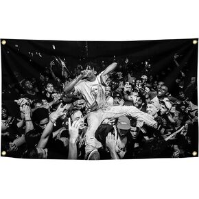 Playboi Carti Music Art Tapestries 3x5 Feet Banner Funny Man Cave Wall Decor with 4 Brass Grommets for College Dorm Room Decor,Outdoor,Parties gifts, travel, events, festivals.., black in Saudi Arabia