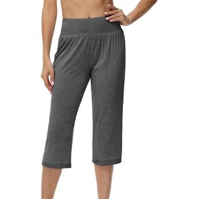 WiWi Viscose from Bamboo Women's Capri Pajama Pants Lounge Casual Bottoms Cute Capris S-XXL