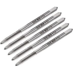 uxcell Machine Tap #2-56 UNC Thread 2B Class 3 Flutes High Speed Steel Screw Threading Tap Tapping Tool 5pcs