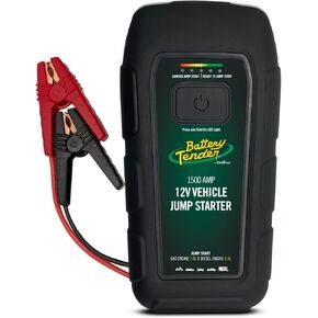 Battery Tender 1500 AMP Lithium Jump Starter - 12000mAh Portable Power Station - LED Flashlight Emergency Strobe - 3 Fast USB Charging Ports - 030-2020-WH