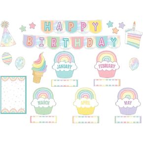 Teacher Created Resources Pastel Pop Happy Birthday Mini Bulletin Board (TCR8415)
