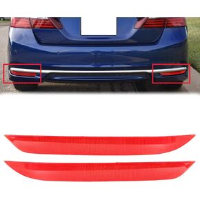 munirater 2Pcs Left and Right Rear Bumper Reflector Set Red Replacement for Accord 2016 2017 33505T2AA11 33555T2AA11