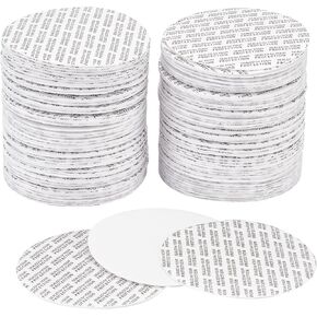 NBEADS 600 Pcs Pressure Sensitive Seals, 24mm Waterproof Foam Lid Liners Round Safety Tamper Resistant Jar Seals Bottle Seals for Cosmetic Plastic Glass Jar Lid Canning Vials, 1mm Thick.