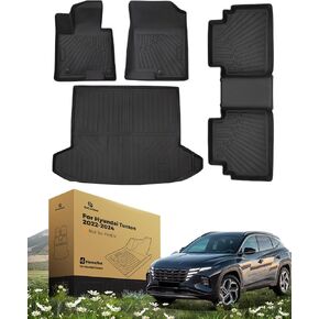 for Hyundai Tucson Floor Mats 2022-2024 (Excluding PHEV), All-Weather Floor Mats and Trunk Mat, for Hyundai Tucson 2024 2023 2022 Floor Mats & Cargo Liner for Hyundai Tucson Accessories in Kuwait