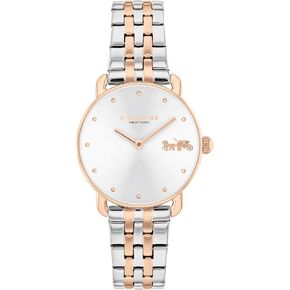 Coach Elliot Women's Watch - 2H Quartz Watch with Link Bracelet - Water Resistant 3 ATM/30 Meters - Premium Fashion - Classic Minimalist Design for Everyday Wear - 28mm (Small)
