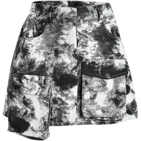 Black Mini Skirt for Women Sexy High Waisted Casual Pockets Summer Short Women's Cargo Skirts Dressy Cute