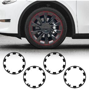Model Y Wheel Rim Protector, 4 PCS 20 Inches ABS Rim Hubcaps for Model Y Accessories 2020-2024, Wheels Rim Protection Accessories (Matte Black, 20")