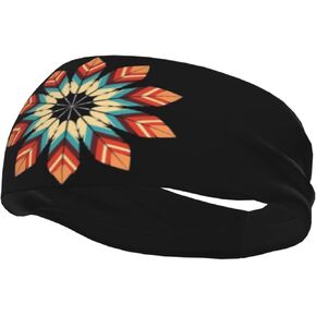 Native American Sweatbands Native Headbands for Women Men Indians Sweatband for Sport Running Hiking