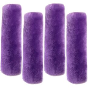 4 Pack Seat Belt Covers for Adults and Kids, Soft Fur Seat Belt Straps Pads Fluffy Seat Belt Neck Protector Furry Seat Belt Shoulder Pad Car Accessories for Various Use (Green)