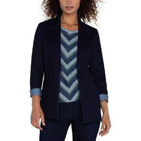 Liverpool Women's Boyfriend Blazer Knit Denim