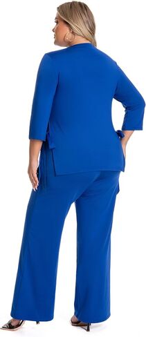 Plus Size 2 Piece Outfits for Women, Casual Tracksuits, Half Sleeve Lounge Sets, Elegant Wide Leg Pant Sets in Saudi Arabia