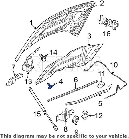 Rexka 30pcs Fender Liner Retainer Clips 6506293AA Compatible with Jeep Wrangler Grand Cherokee Commander Dodge RAM in Saudi Arabia