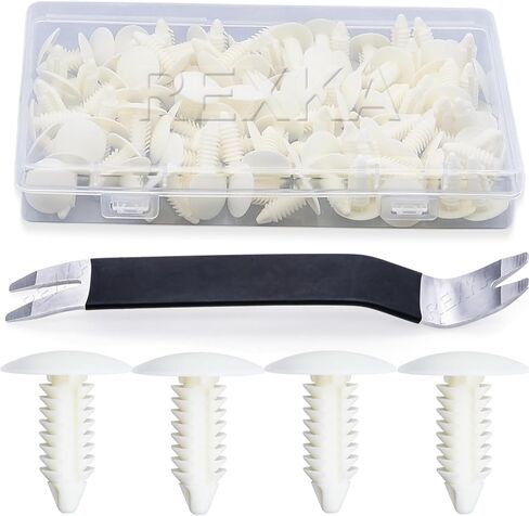 Rexka 30pcs Natural White Nylon Fender Bumper Shield Push Pin Retainer 6030441 for 07-18 Jeep Wrangler JK in Saudi Arabia