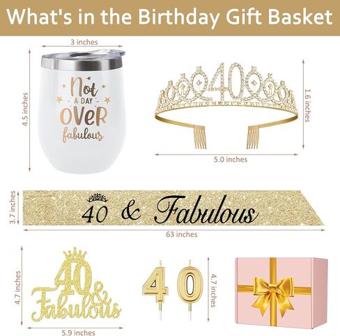 21st Birthday Decorations for Her, Including 12oz Tumbler/Mug for Wine or Coffee, 21st Birthday Sash and Tiara, Cake Topper and 21 Candles, 21st Birthday Gifts for Her (Rose Gold) in Kuwait