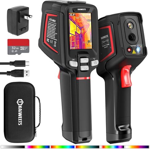 KAIWEETS Thermal Imaging Camera, 256x192 Ultra-high IR Resolution, 16-Hour Battery Life Infrared Camera; -4~1022°F Thermal Camera with PIP/Infrared/Visible Light/Fusion 4 Image Modes - 32GB TF Card in Saudi Arabia