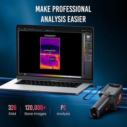 KAIWEETS Thermal Imaging Camera, 256x192 Ultra-high IR Resolution, 16-Hour Battery Life Infrared Camera; -4~1022°F Thermal Camera with PIP/Infrared/Visible Light/Fusion 4 Image Modes - 32GB TF Card in Saudi Arabia
