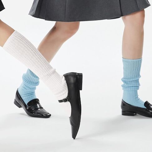 Slouch Socks Pack For Women 80s Retro Scrunch Knee High Socks Long Slouchy Stacked Ribbed Boot Socks for Women Girls in Kuwait