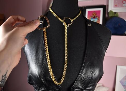 القلب زلة سلسلة القلائد للنساء، الفولاذ المقاوم للصدأ O-حلقة قلادة مجوهرات قابل للتعديل الوهق Y-قلادة مجوهرات هدايا للنساء السيدات in Kuwait