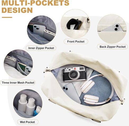 Travel Duffel Bag,Sports Tote Gym Bag,Shoulder Weekender Overnight Bag for Women in Saudi Arabia