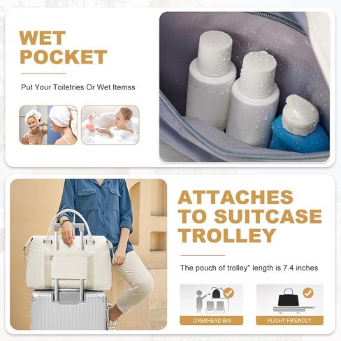 Travel Duffel Bag,Sports Tote Gym Bag,Shoulder Weekender Overnight Bag for Women in Saudi Arabia
