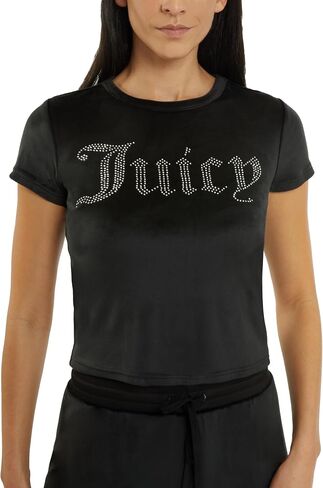 Juicy Couture Women's 2 Piece Velvet Fleece Short Sleeve Shirt and Pants Lounge Sleepwear Set in Saudi Arabia