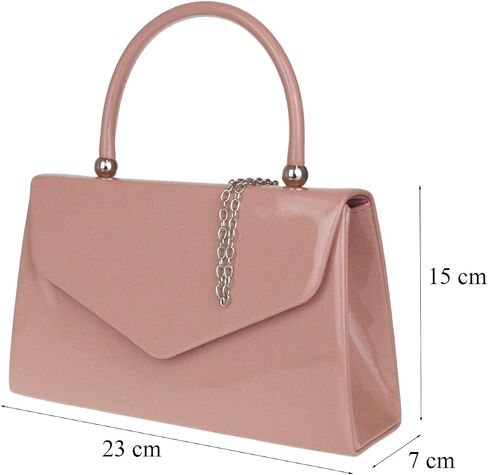 Patent Clutch Bag Handbag Small Hard Case Ladies in Saudi Arabia