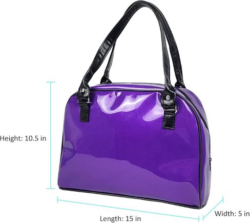 Dazzling, Colorful, Sparkly, Faux Patent Leather, Large, Shiny, Women's Handbag, Purse, Travel Bag, Satchel, Favorite Tote in Saudi Arabia