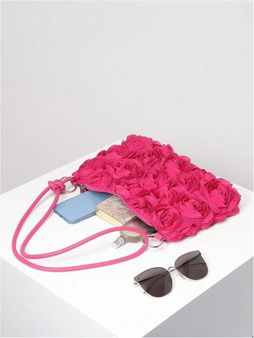 Verdusa Women's 3D Flower Floral Evening Handbag Shoulder Hobo Bag Party Clutch Purse in Saudi Arabia