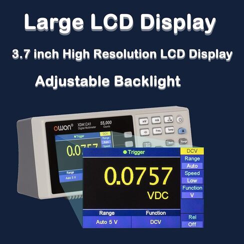 XDM1041 Mini Desktop Digital Multimeter 3.5in LCD Display Screen AC DC Current Voltage True RMS Temperature Tester Meter for Laboratories,Instruments and Factories in Saudi Arabia