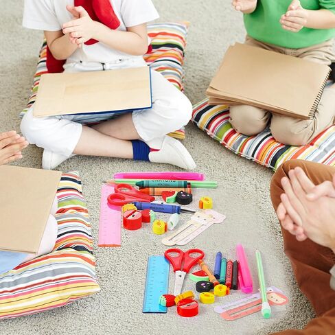 247 Pcs Backpack Learning Supplies Bulk Include Pencils Plastic Rulers Safety Scissors Pencil Sharpeners Eraser Bookmark Crayons Highlighters Sticky Notes Gift Bags for Classroom Rewards in Saudi Arabia